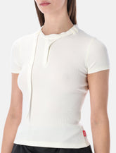 Diesel T-Iaras short-sleeve ribbed cotton top - | Spazio Pritelli