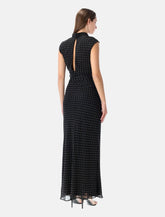 Rotate long printed dress with tie - | Spazio Pritelli