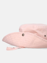 Soeur Isaho pink organic cotton poplin hat - | Spazio Pritelli