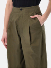 Soeur Daley round khaki organic cotton pants - | Spazio Pritelli