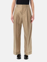 Soeur Watson pleated cotton poplin pants - | Spazio Pritelli