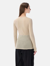 Soeur Isabella long-sleeve sheer cotton top - | Spazio Pritelli