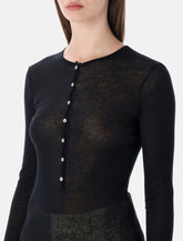 Soeur Isabella long-sleeve sheer cotton top - | Spazio Pritelli