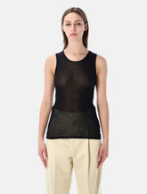 Soeur Isis sleeveless sheer cotton top - | Spazio Pritelli