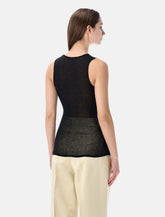 Soeur Isis sleeveless sheer cotton top - | Spazio Pritelli