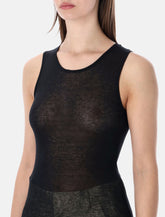 Soeur Isis sleeveless sheer cotton top - | Spazio Pritelli