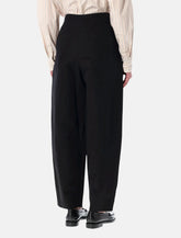 Soeur Daley round black cotton-linen pants - | Spazio Pritelli
