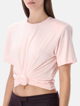 Magda Butrym knotted pink t-shirt - | Spazio Pritelli