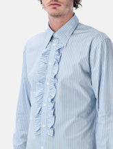 Ami Paris ruffled stripe shirt - | Spazio Pritelli