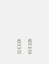 Emanuele Bicocchi Silver Crystal Hoop Earrings - | Spazio Pritelli