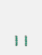 Emanuele Bicocchi Silver Crystal Hoop Earrings - | Spazio Pritelli