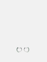 Emanuele Bicocchi Silver Crystal Hoop Earrings - | Spazio Pritelli