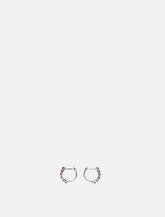 Emanuele Bicocchi Silver Crystal Hoop Earrings - | Spazio Pritelli