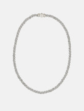 Emanuele Bicocchi Diamond-Cut Silver Braided Necklace - | Spazio Pritelli