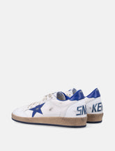 Golden Goose Ball Star white and blue leather sneakers - | Spazio Pritelli