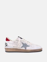 Golden Goose Ball-Star sneakers white grey red - | Spazio Pritelli