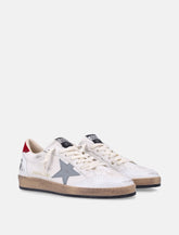 Golden Goose Ball-Star sneakers white grey red - | Spazio Pritelli