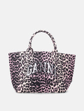 Ganni leopard medium tote - | Spazio Pritelli