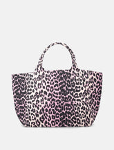 Ganni leopard medium tote - | Spazio Pritelli