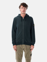 Stone Island brushed organic cotton zip-up hoodie - | Spazio Pritelli