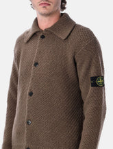 Cardigan in lana con colletto Stone Island - | Spazio Pritelli