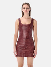 Adidas Originals fitted burgundy faux leather corset - | Spazio Pritelli