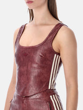 Adidas Originals fitted burgundy faux leather corset - | Spazio Pritelli