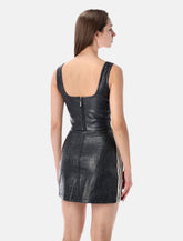 Adidas Originals fitted black faux leather corset - | Spazio Pritelli