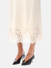 Alberta Ferretti lace-trim midi skirt - | Spazio Pritelli