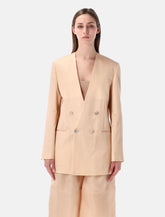 Alberta Ferretti double-breasted silk organza jacket - | Spazio Pritelli