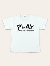 Comme des Garçons Play cotton logo t-shirt for kids - | Spazio Pritelli
