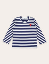Comme des Garçons Play striped cotton t-shirt for kids - | Spazio Pritelli