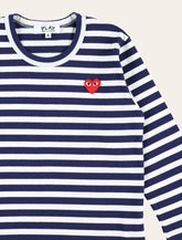 Comme des Garçons Play striped cotton t-shirt for kids - | Spazio Pritelli