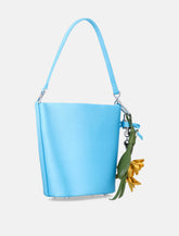Self-Portrait blue satin bucket bag - | Spazio Pritelli