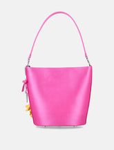 Self-Portrait pink satin bucket bag - | Spazio Pritelli