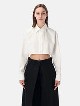 Balenciaga cropped organza and silk shirt - | Spazio Pritelli