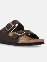Birkenstock Arizona Suede Flat Sandals in Mocca - | Spazio Pritelli