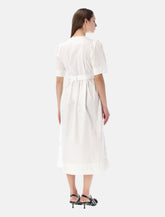 Ganni white cotton midi dress - | Spazio Pritelli