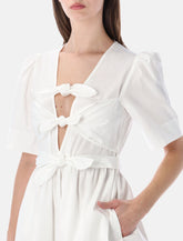 Ganni white cotton midi dress - | Spazio Pritelli