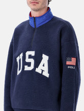 Polo Ralph Lauren USA teddy sweatshirt with zip - | Spazio Pritelli