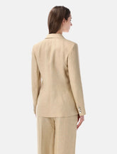 Ralph Lauren slim fit linen Parker blazer - | Spazio Pritelli
