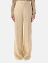 Ralph Lauren Dean linen wide-leg trousers - | Spazio Pritelli