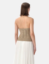 Ralph Lauren cable knit silk halter top - | Spazio Pritelli