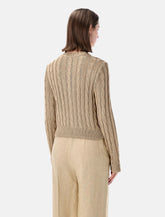 Ralph Lauren cropped cable knit silk cardigan - | Spazio Pritelli