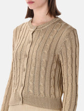 Ralph Lauren cropped cable knit silk cardigan - | Spazio Pritelli