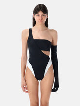 Costume intero monospalla bicolor di Let’s Swim - | Spazio Pritelli