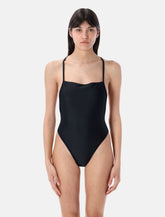 Marine Serre square-neck swimsuit - | Spazio Pritelli