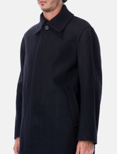 Sunflower navy winter coat in brushed wool - | Spazio Pritelli