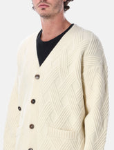 Lanvin oversized cable knit wool cardigan - | Spazio Pritelli