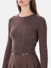 Maglia corta a trecce SRC Sporty & Rich cioccolato - | Spazio Pritelli